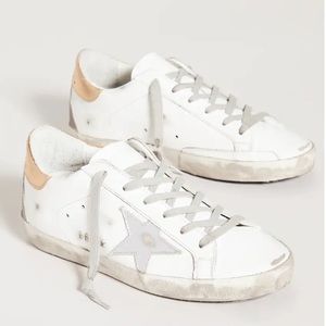 Golden Goose Superstar Sneakers - white/silver/gold Size 37 (US 7)